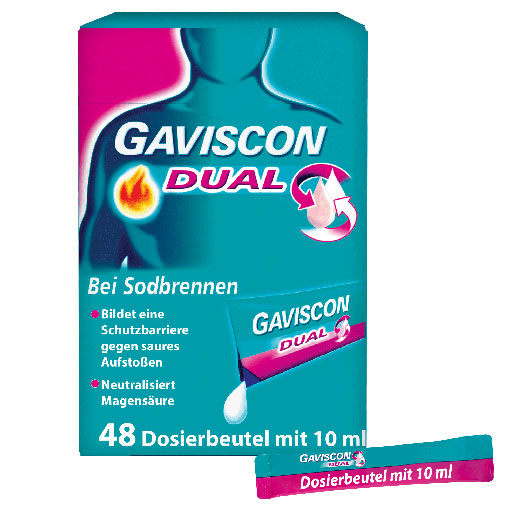 GAVISCON Dual 500mg/213mg/325mg Suspens.im Beutel  48X10 ml