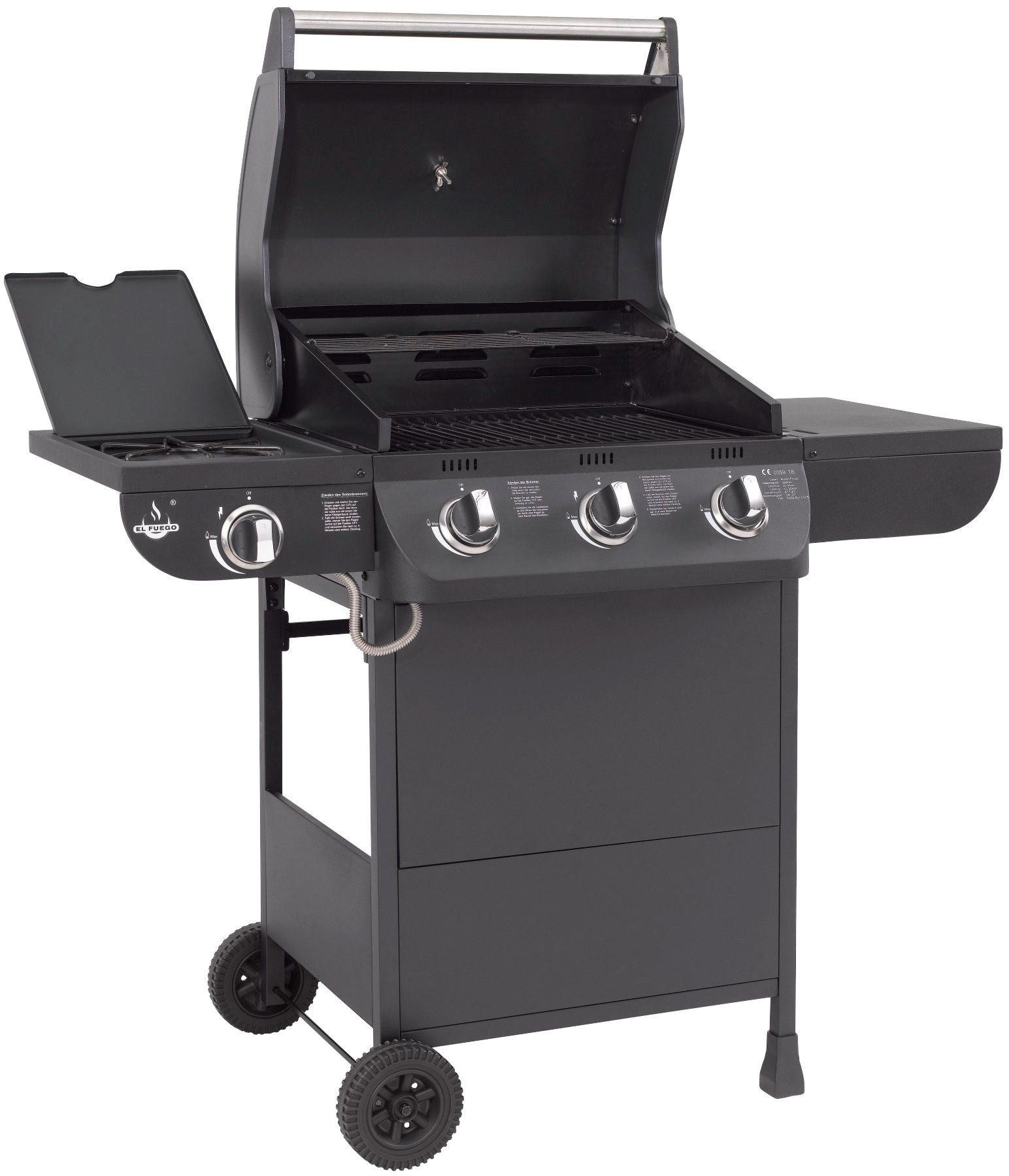 El Fuego Gasgrill Columbus 3+1, BxTxH: 117,5x58,5x107,5 cm