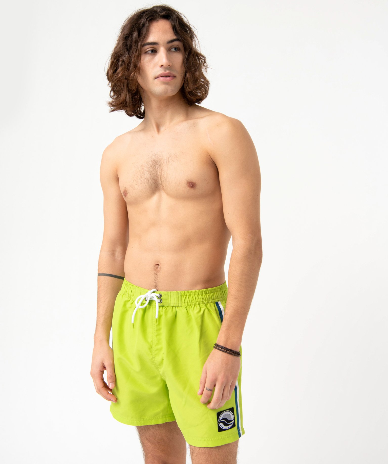 Short de bain homme look sportswear vert | GEMO
