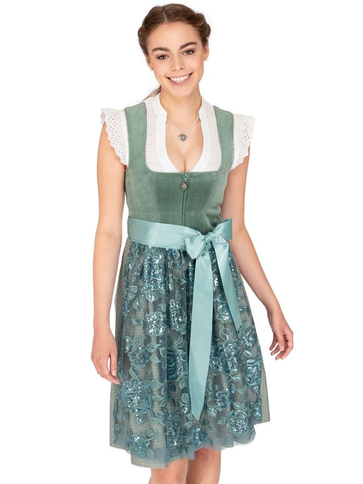 MarJo Mini Dirndl VEITSBRONN in grün günstig kaufen
