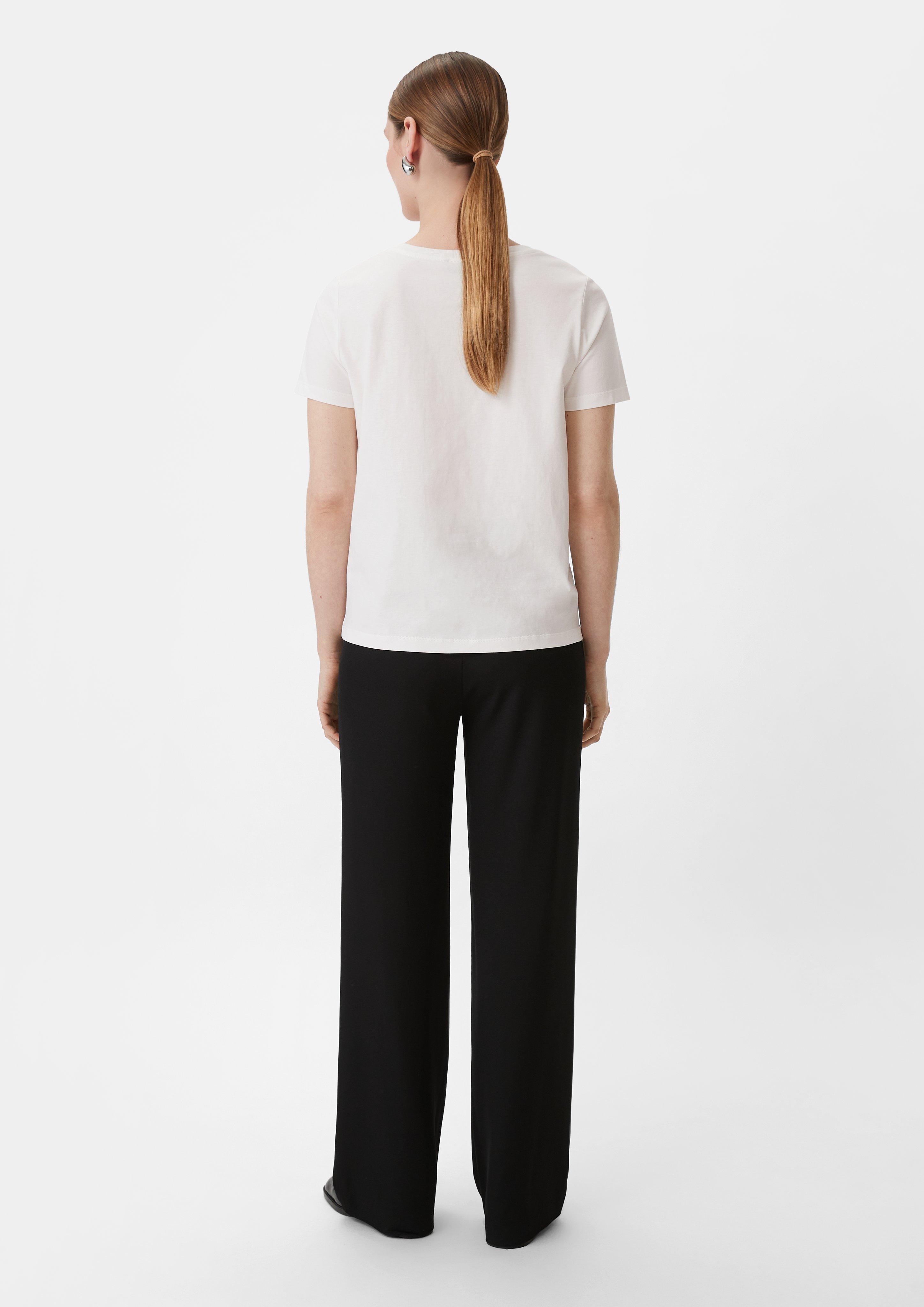 T-Shirt mit Frontprint - weiß