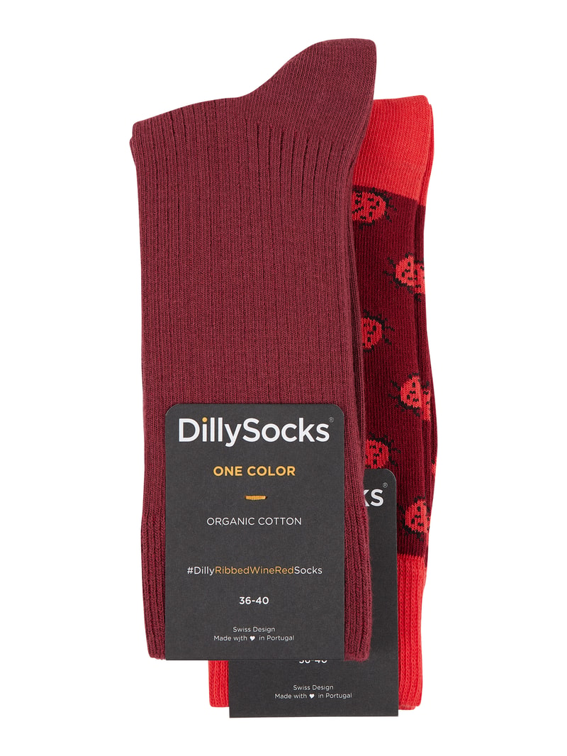 Socken mit Bio-Baumwolle im 2er-Pack in marineblau