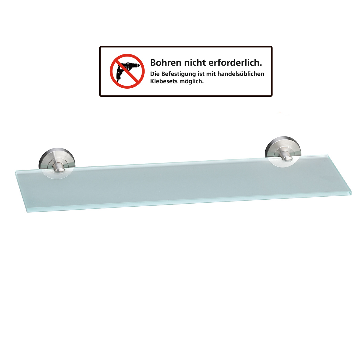 Weles AMARE Regal Glasablage, silber - 50 x 14 cm