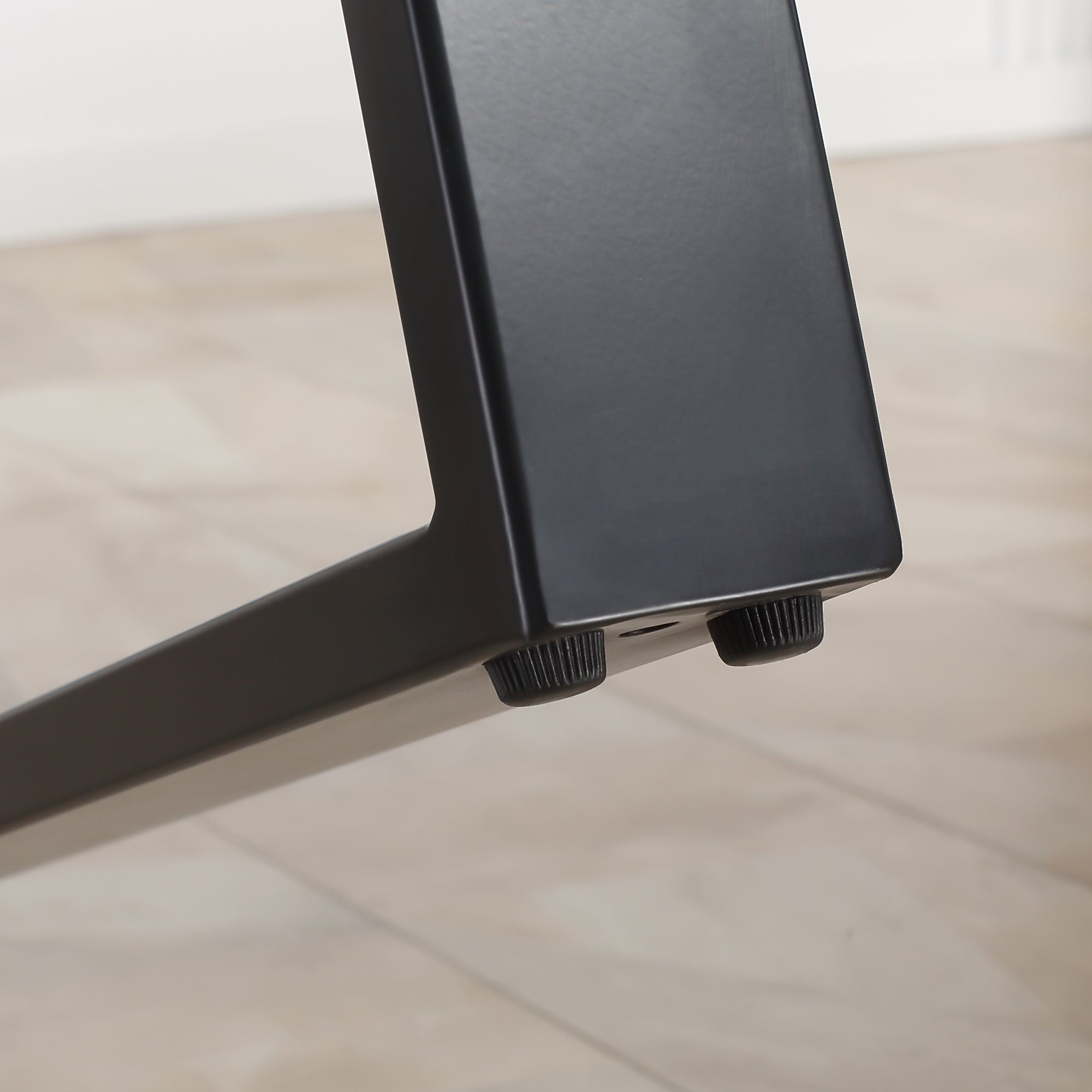 HOMCOM Esstisch Küchentisch im Industrie-Design, Braun + Schwarz (Küchentisch, 1-St., Esszimmertisch), mit rutschfeste Fußpads
