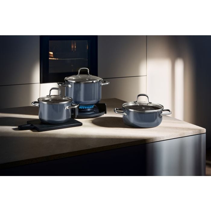 WMF Fusiontec Essential Kochtopf mit Deckel, 16cm Blueberry