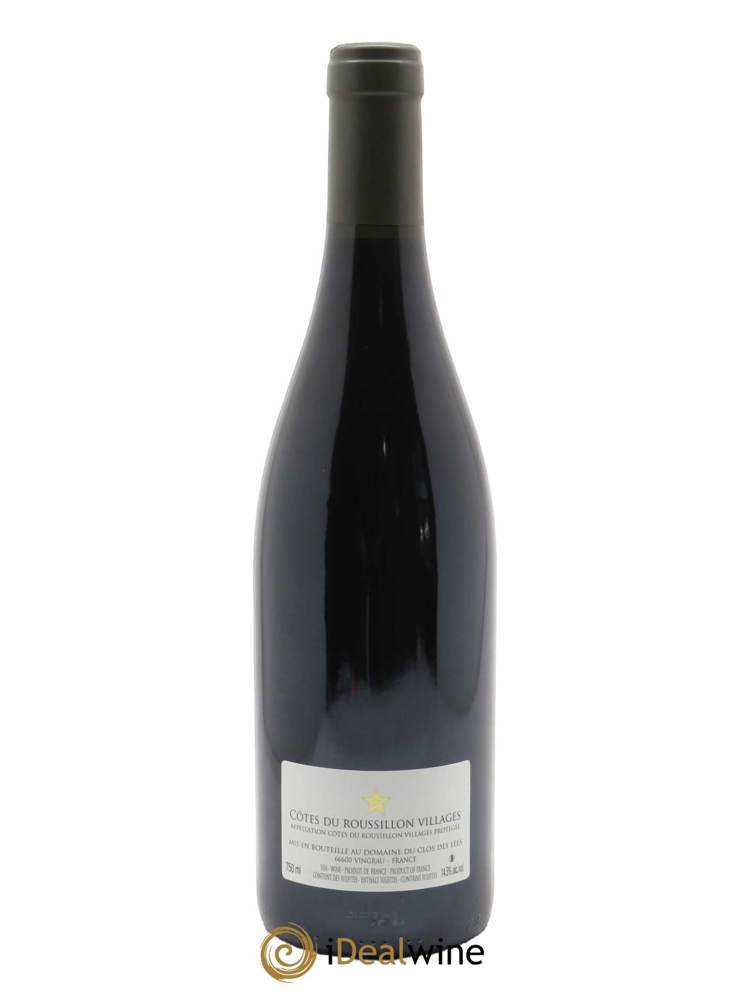 Côtes du Roussillon Villages Clos des Fées Vieilles vignes Hervé Bizeul  2019 - Lot de 1 Bouteille