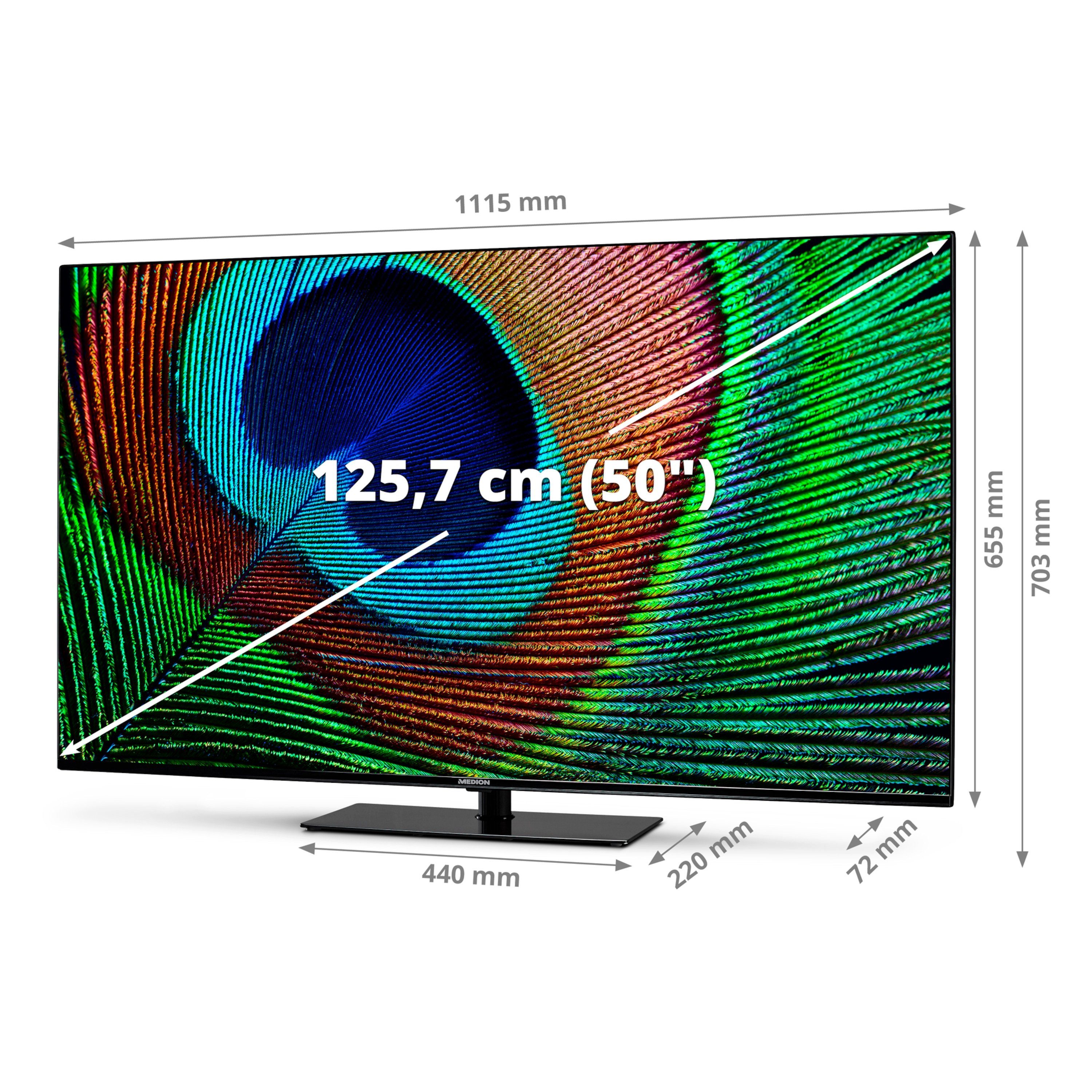 Medion® MD31477 LCD-LED Fernseher (127.5 cm/50.2 Zoll, 4K Ultra HD, Android TV, 60Hz, MD31477)