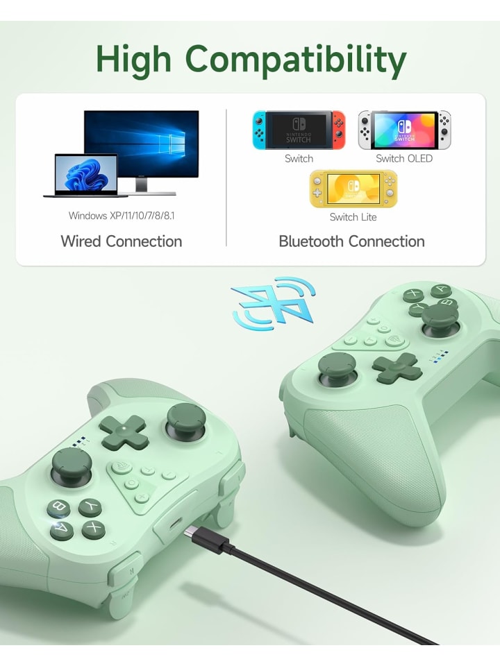 COFI 1453 Wireless Controller Switch, Bluetooth Controller in Grün günstig kaufen 1