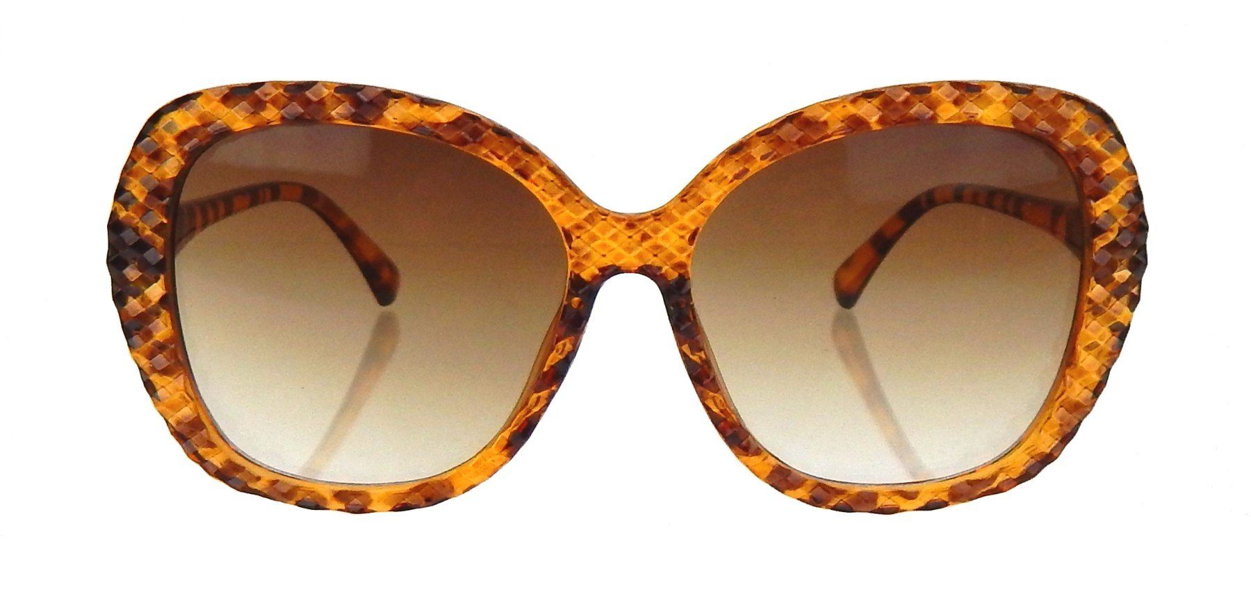 Ella Jonte Sonnenbrille braun silber in Hornoptik mit Prägung Statement-Brille UV 400