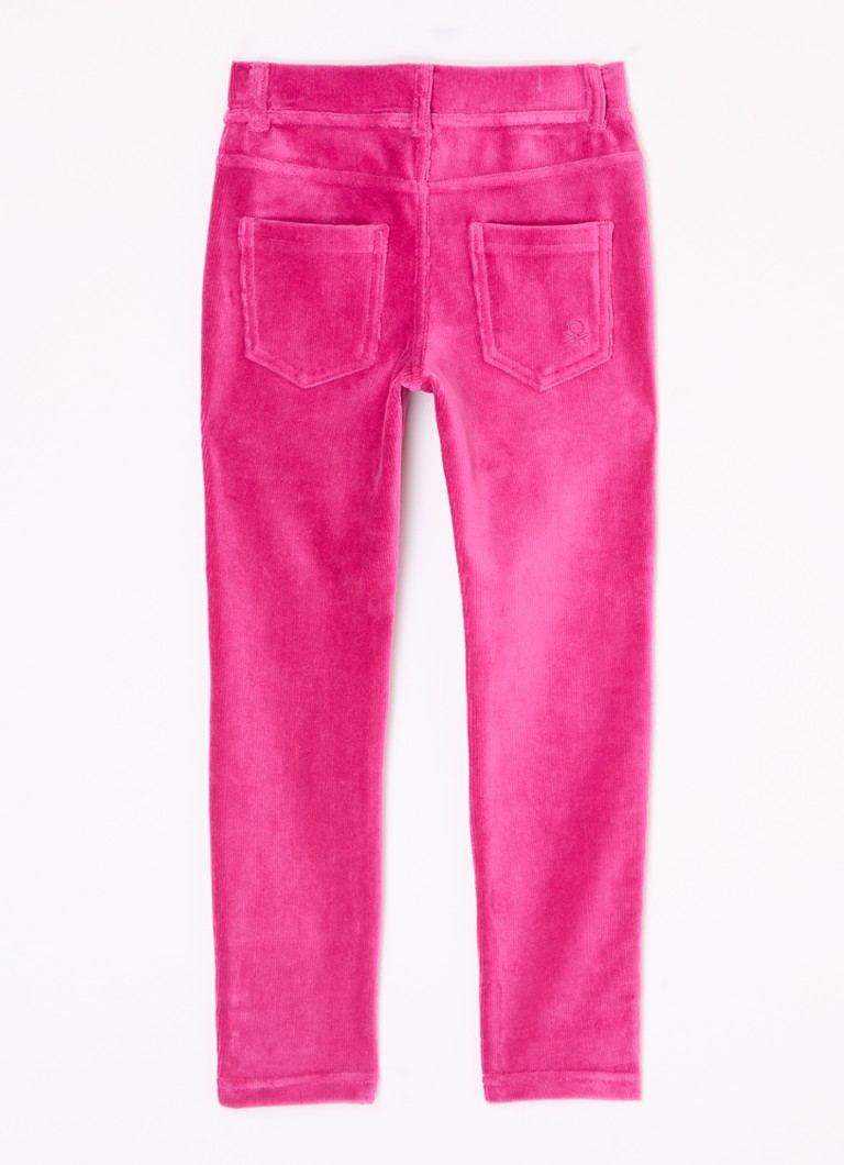Pantaloni drepți din catifea reiată Benetton