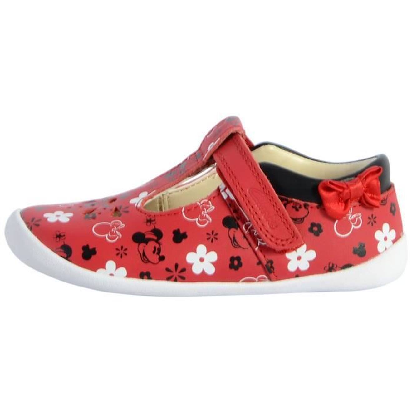 Ballerine Cuir Clarks Enfant Roamer Bow rouge