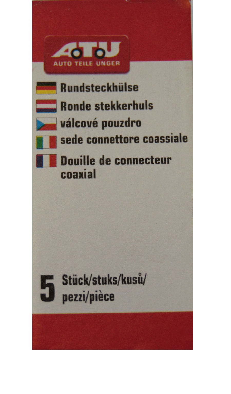 Kabel Rundsteckhülse 4 mm rot Inhalt: 5 Stück - ATU