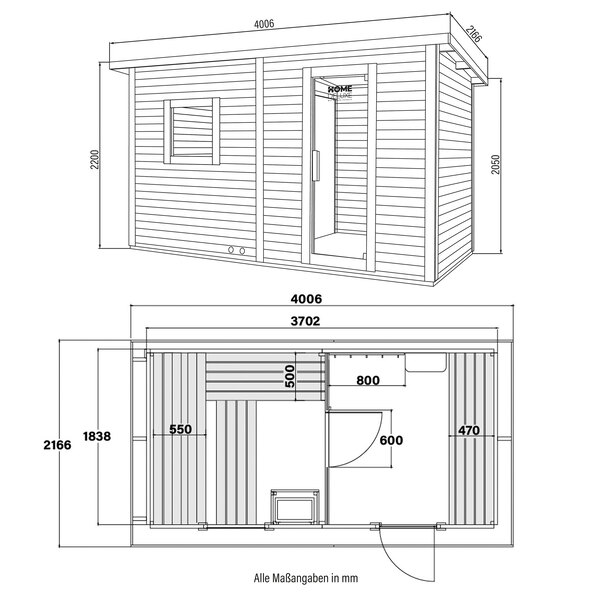 Outdoor Saunahaus TALO, XL