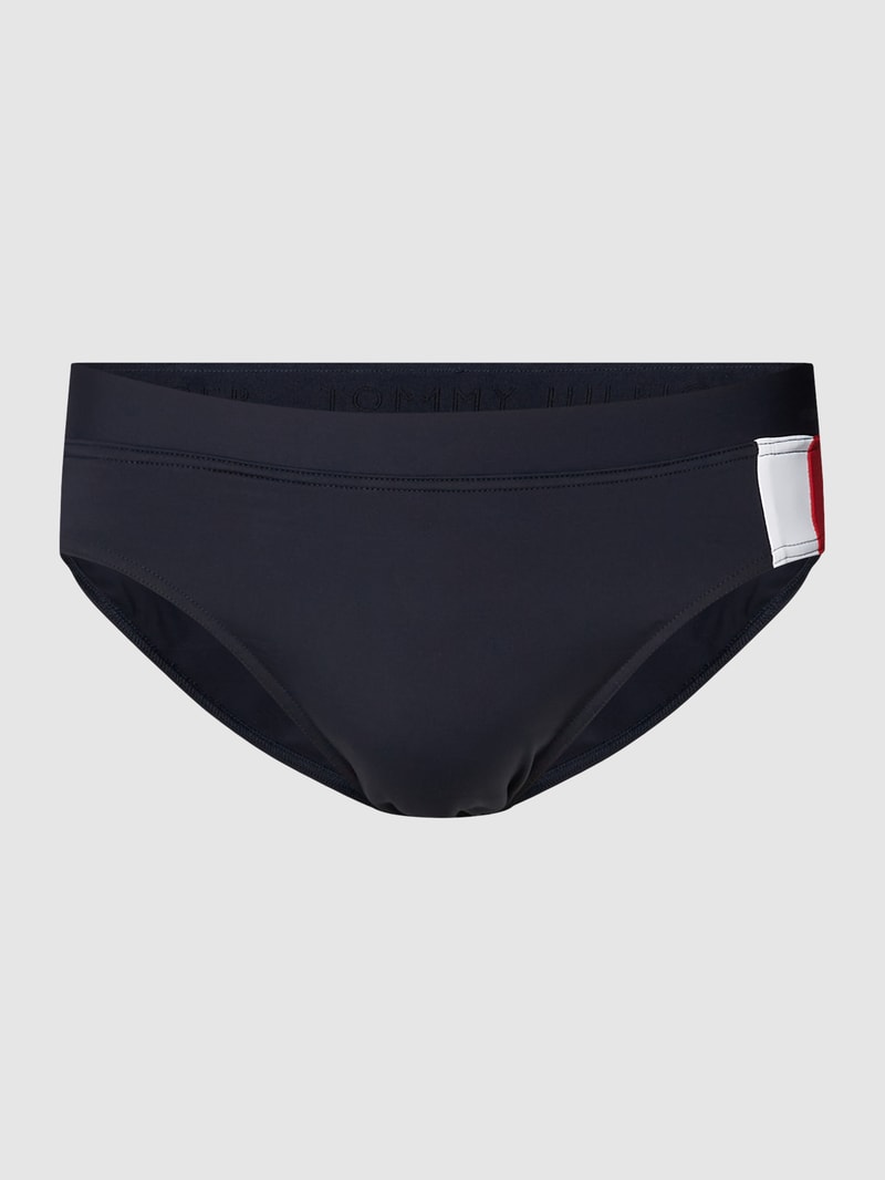 Badehose mit Kontraststreifen Modell 'Desert Sky' in marineblau