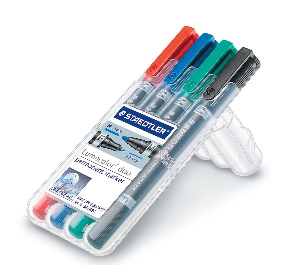 STAEDTLER Lumocolor permanent duo, 4er Etui