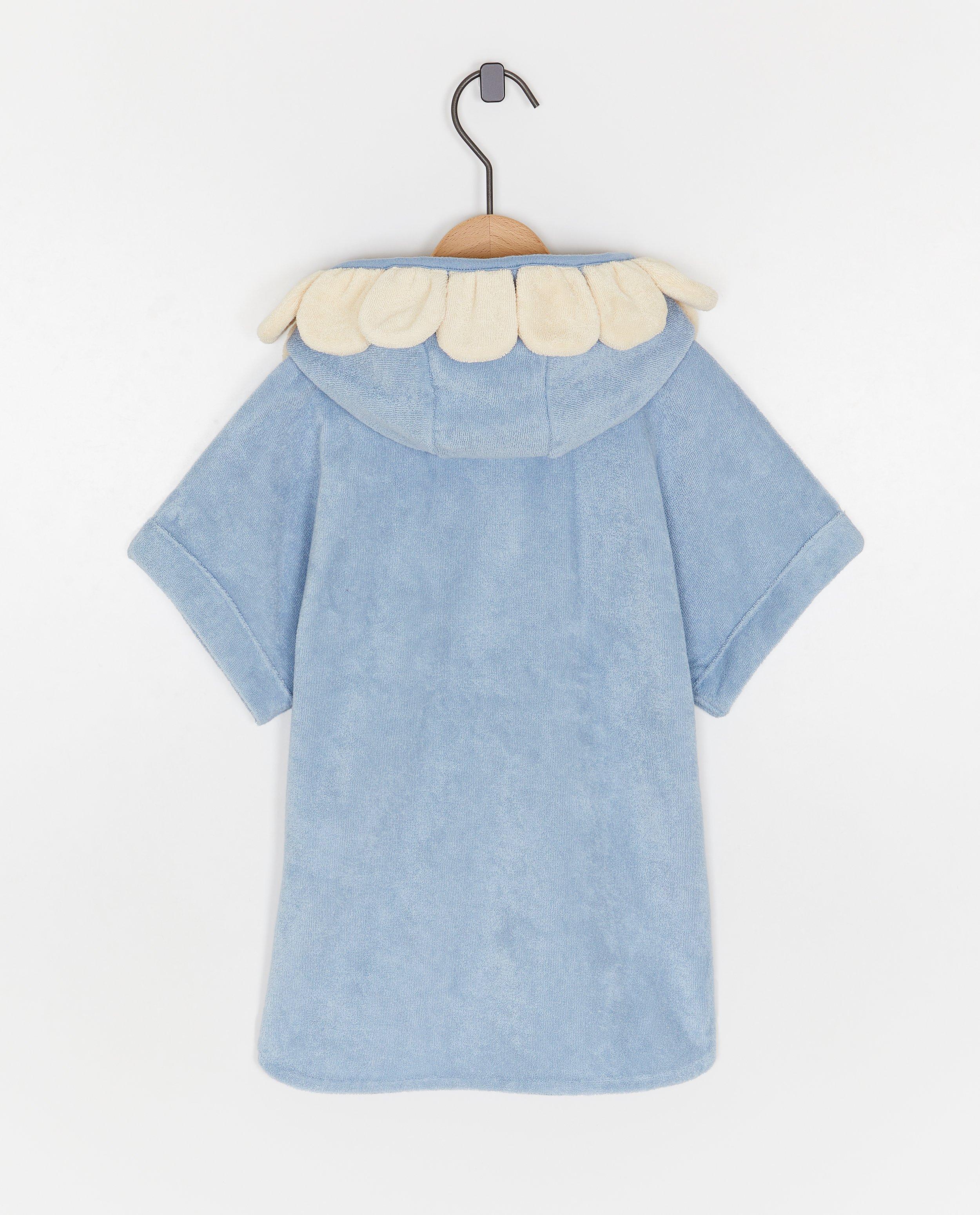 Poncho de baie Cuddles and Smiles cu flori albastre