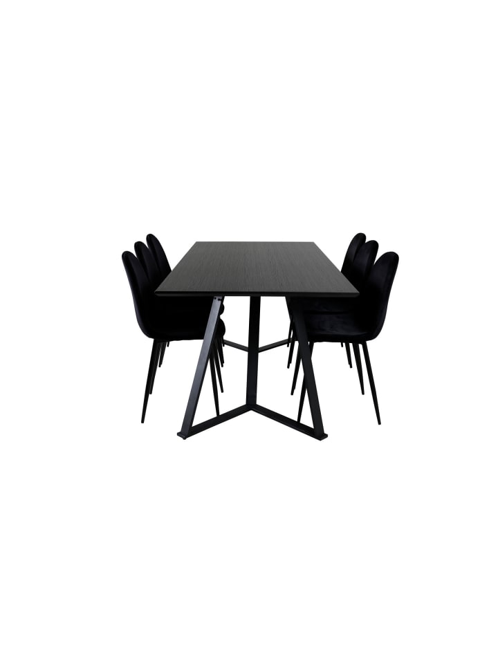 ebuy24 Essgruppe Marina 27 (7-teilig) Schwarz 90 x 180 cm günstig kaufen onesize