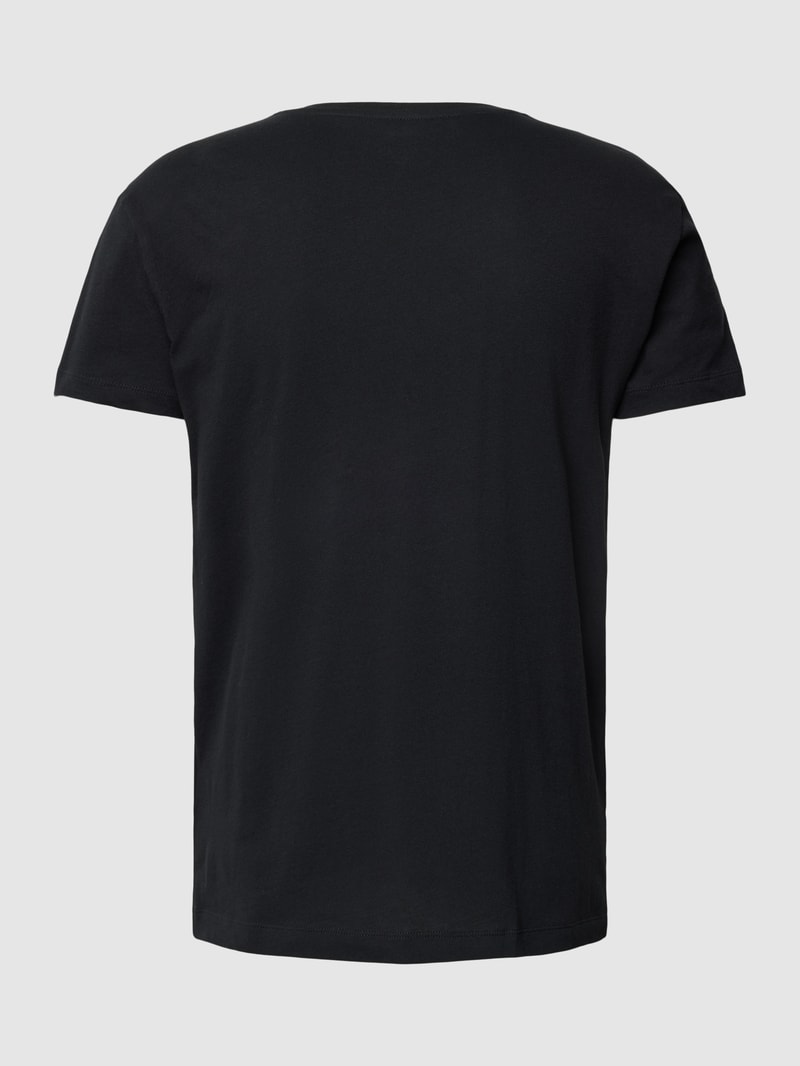 T-Shirt mit Label-Print im 2er-Pack in schwarz