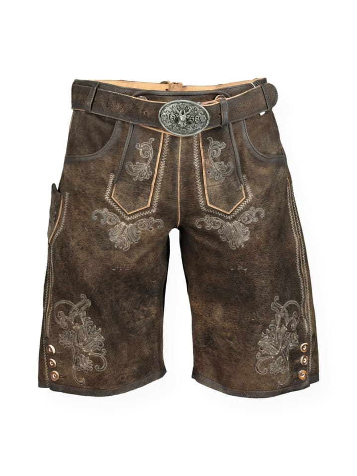 KRÜGER Lederhose in grau günstig kaufen
