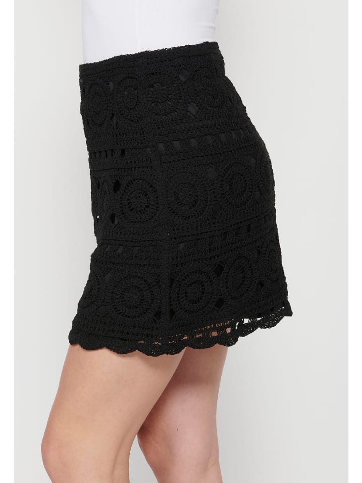 KOROSHI KURZER SKIRT in schwarz günstig kaufen