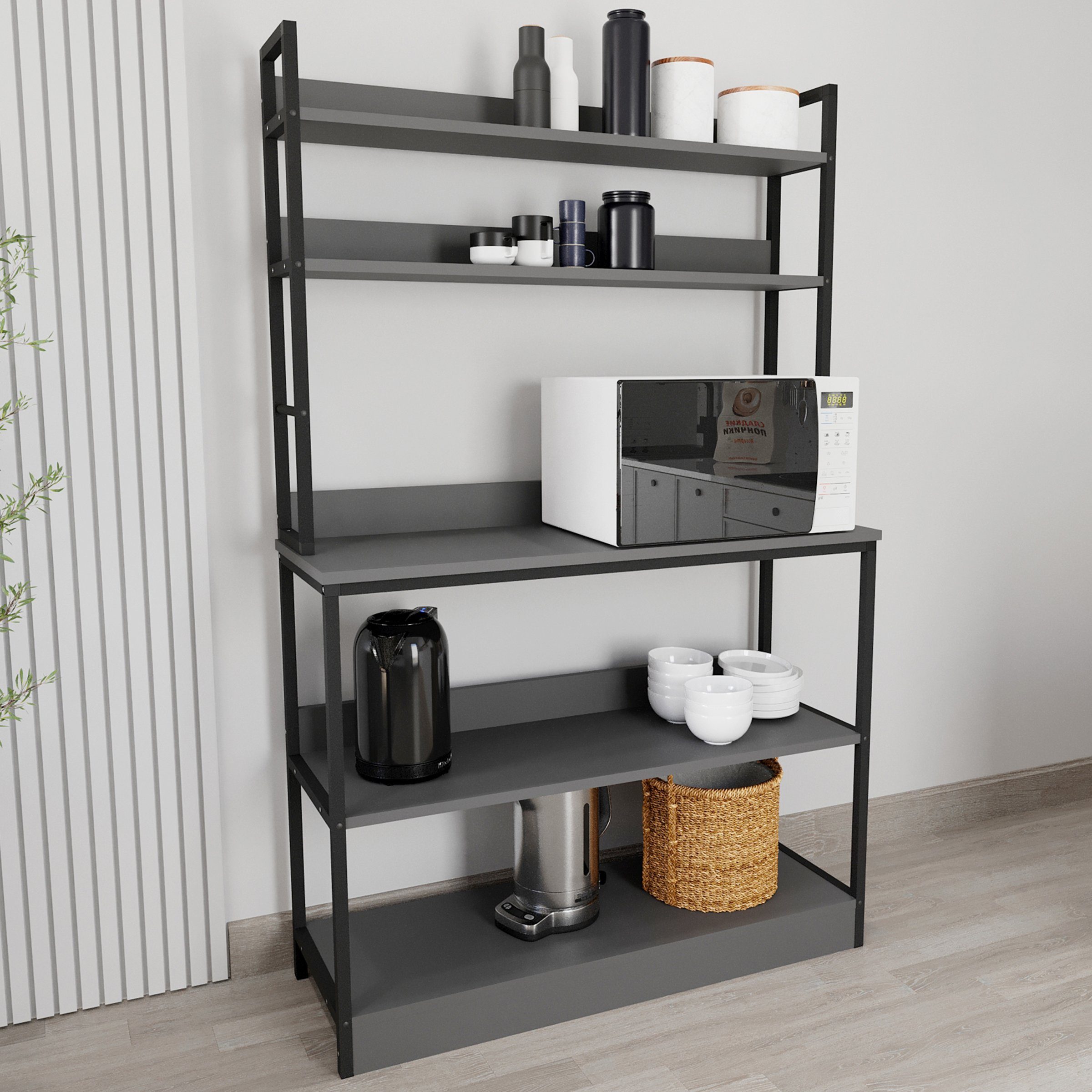 VCM Unterschrank Küchenschrank Kommode Buffet Mikrowelle Insasi