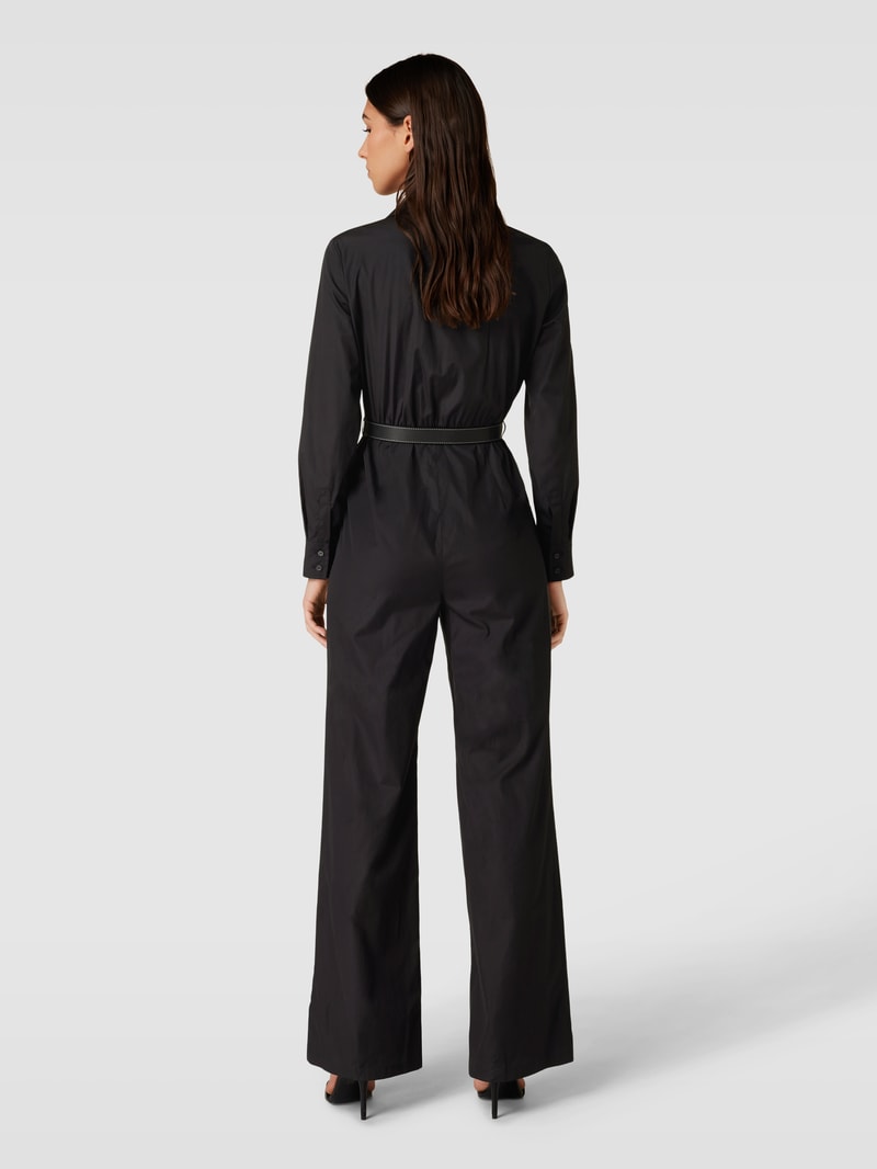 Jumpsuit mit Gürtel Modell 'VALVOLA' in schwarz