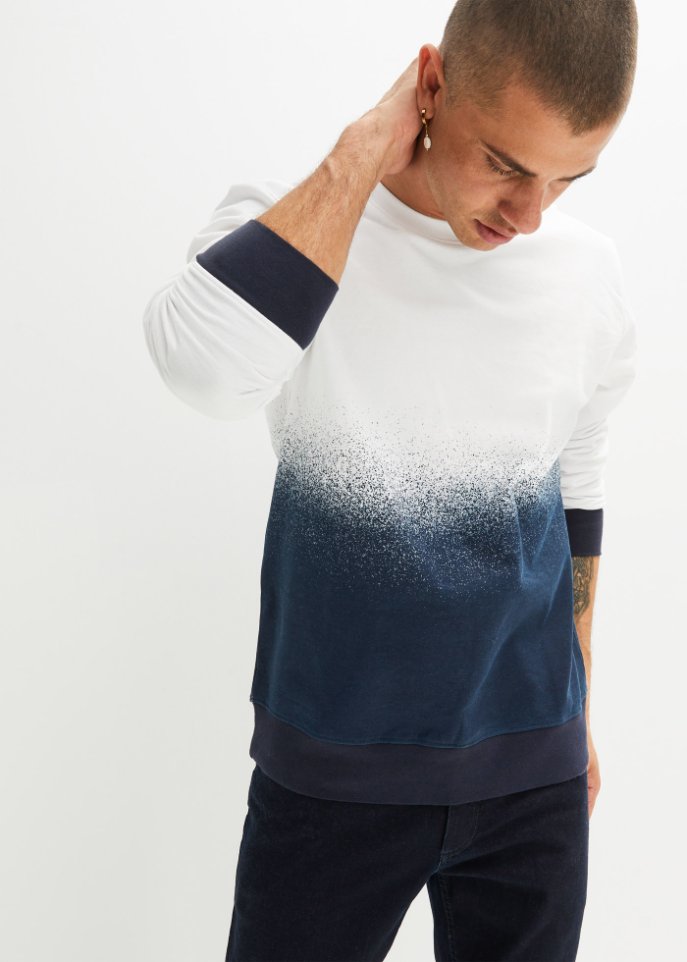 Sweatshirt mit recyceltem Polyester, Farbverlauf