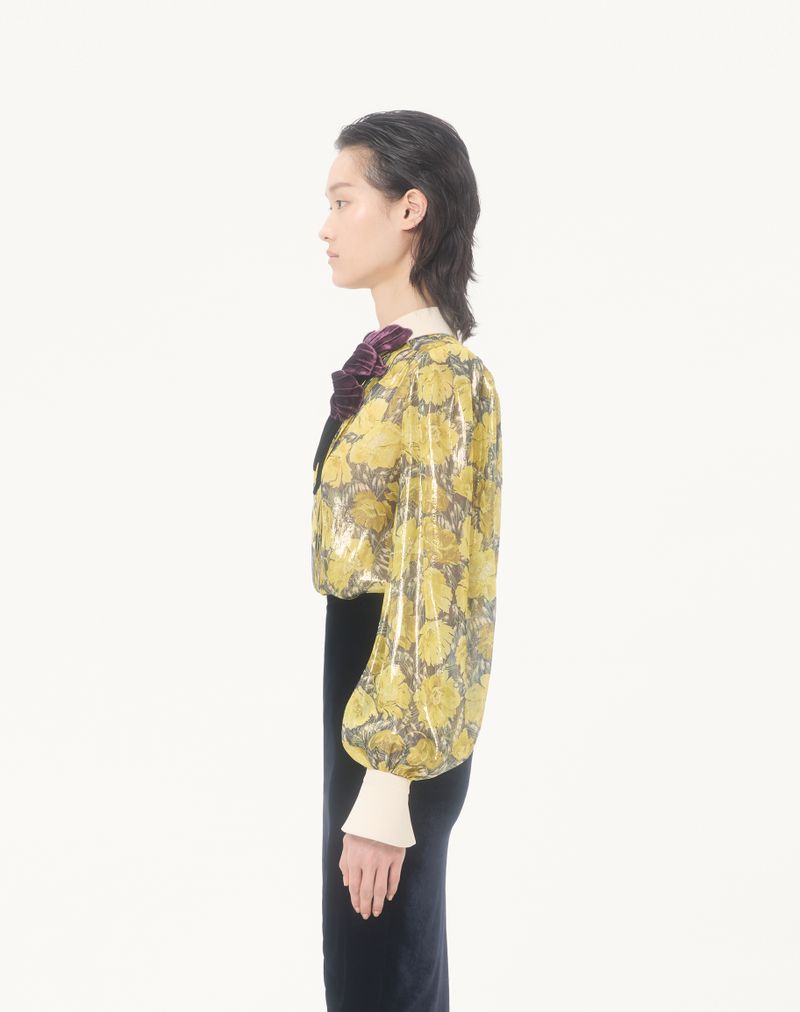 Camisa Lurex com estampa de papoulas Après L'Hiver
