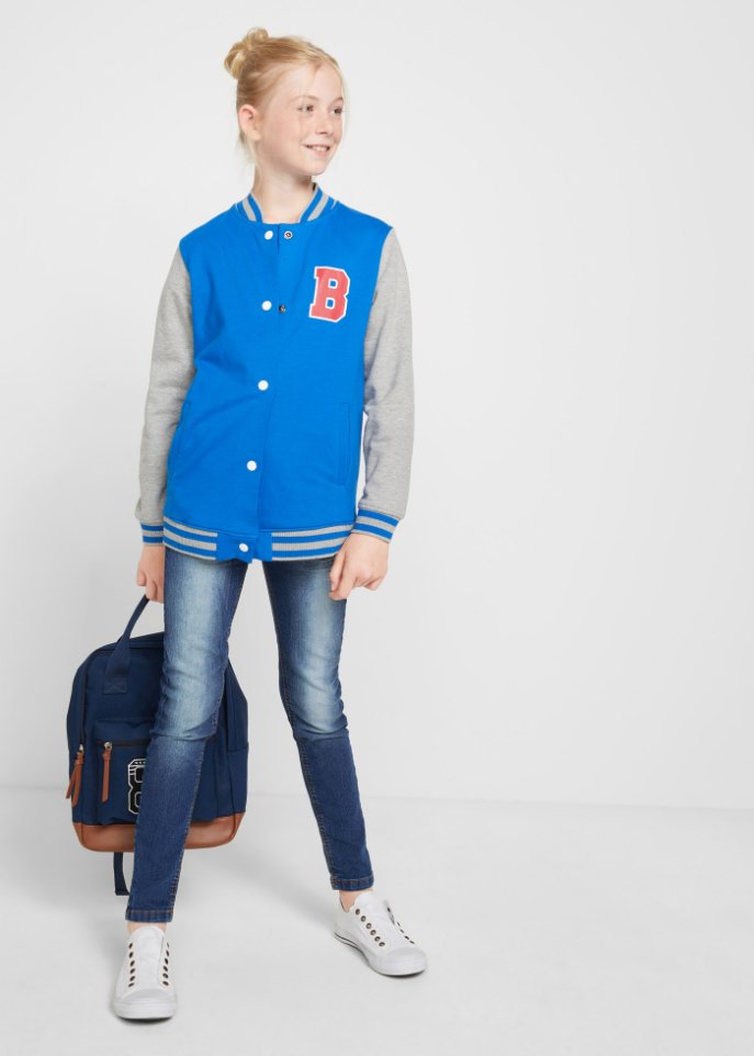 Kinder Sweatjacke im Collegelook