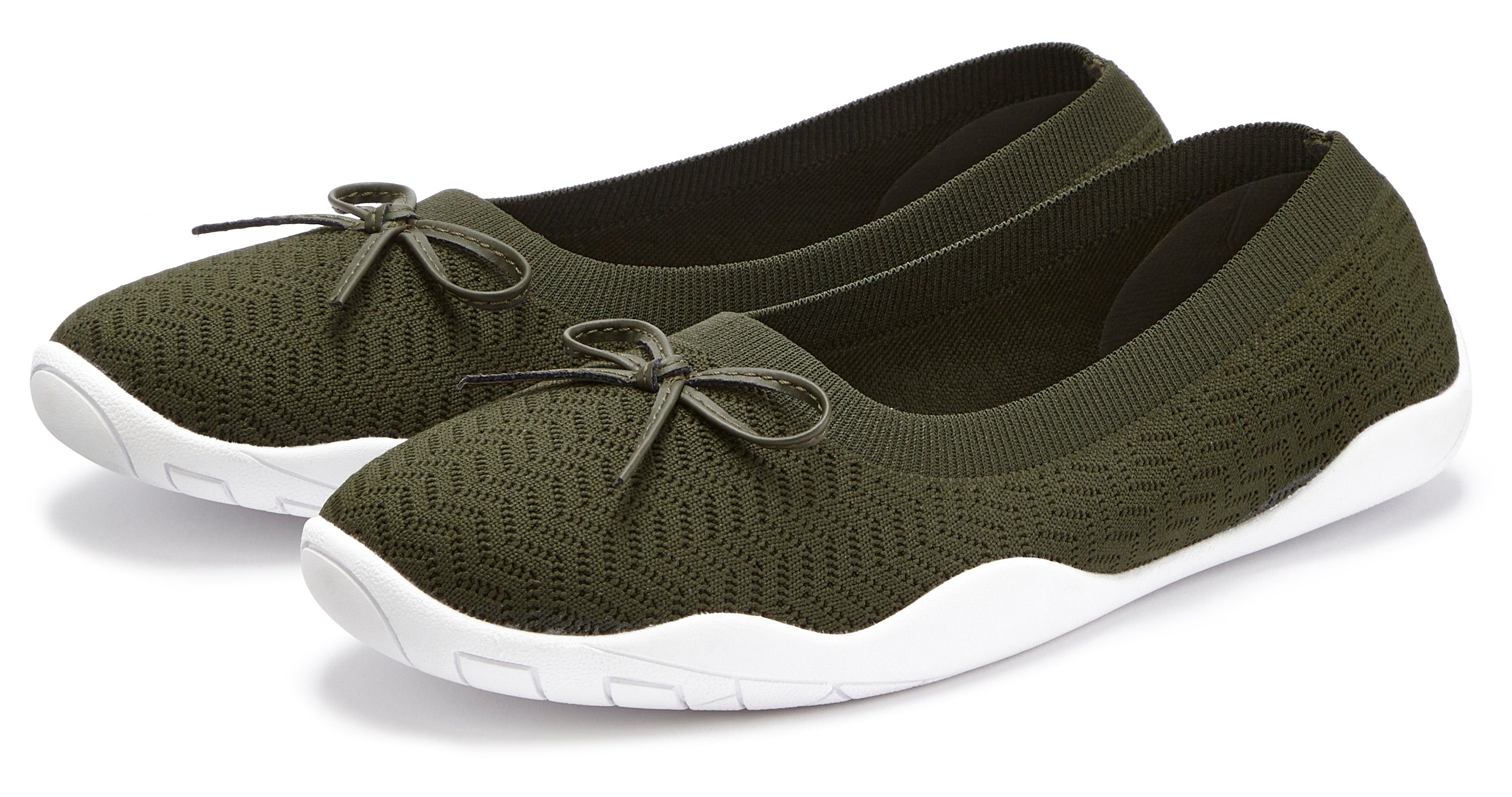 LASCANA Sneaker Ballerinas, Slipper, Halbschuh, superleicht, ultraflache & flexible Sohle VEGAN