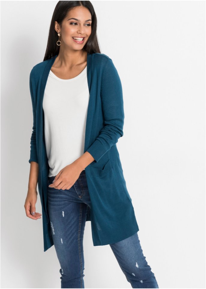 Longstrickjacke