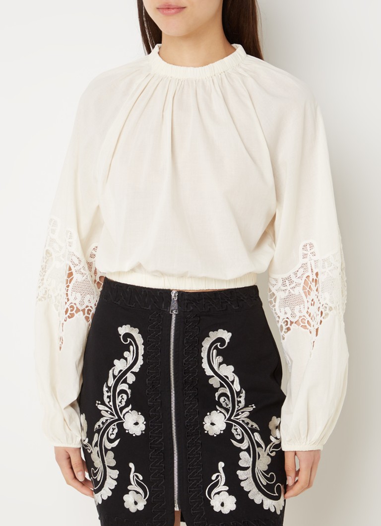 NIKKIE Bolzano crop top από οργανικό βαμβάκι με κέντημα