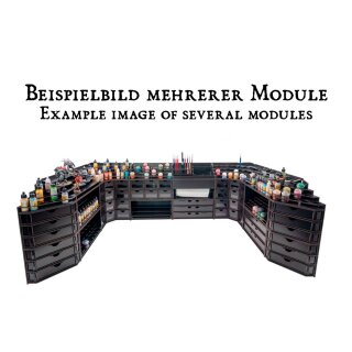 Black Paint Rack: Schrank mit 3 Hohen Schubladen