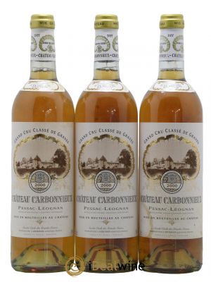 Château Carbonnieux Cru Classé de Graves  2000 - Lot de 3 Bouteilles