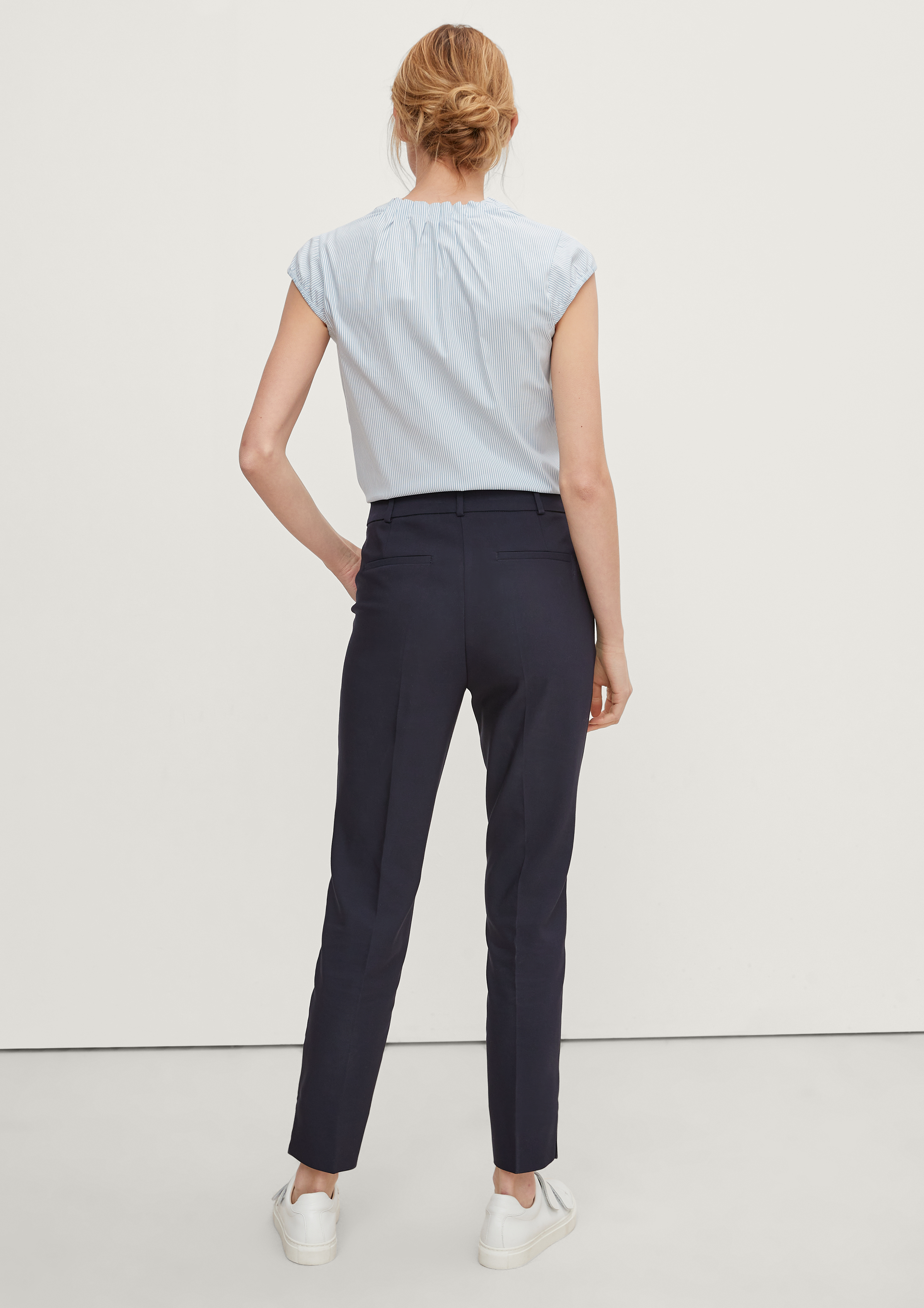 Slim: 7/8-Hose mit Tapered leg - navy