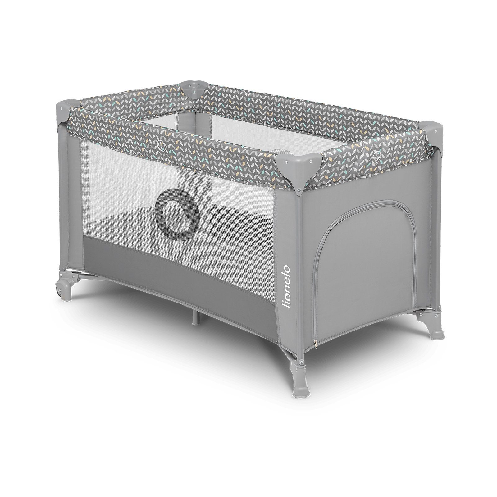 lionelo Baby-Reisebett Stefi, 120x60 cm Tragetasche Klappbaren Seiteneingang