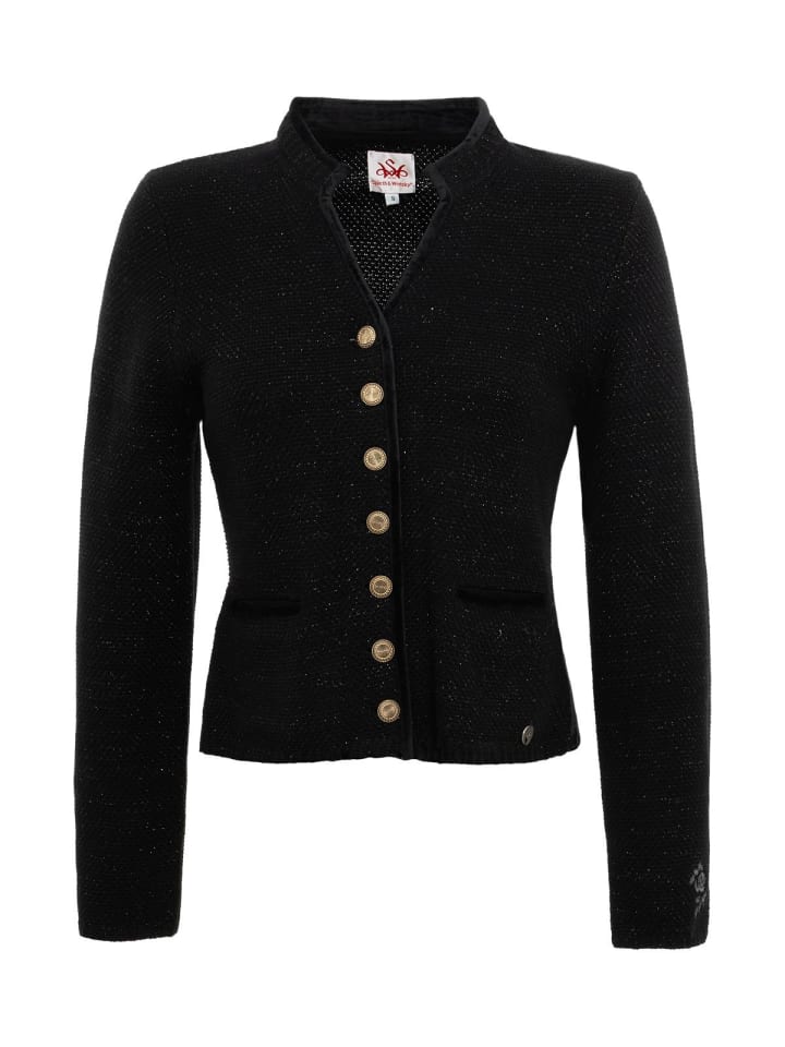 Spieth & Wensky Strickjacke EBSI in schwarz günstig kaufen S