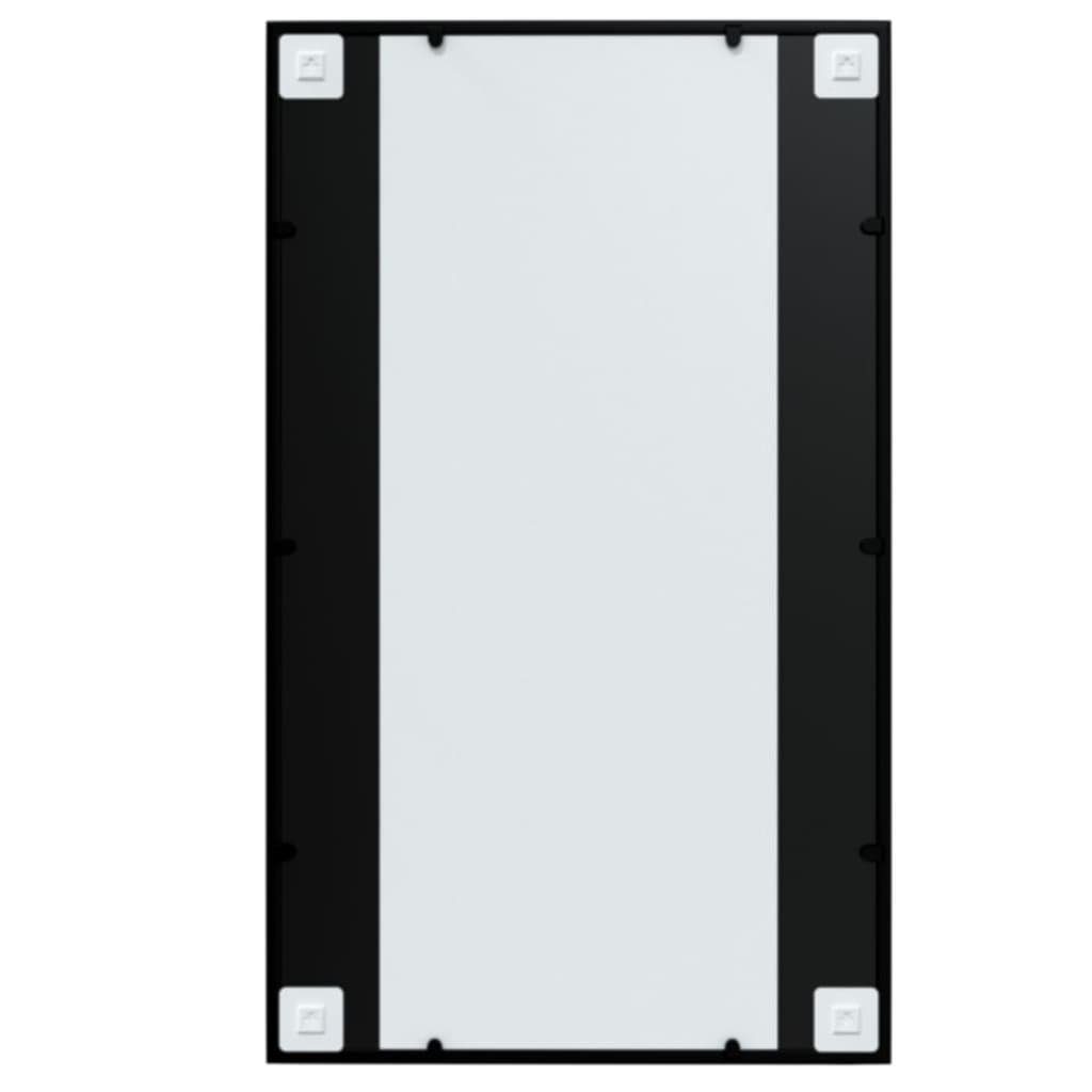 furnicato Wandspiegel Schwarz 100x60 cm Metall