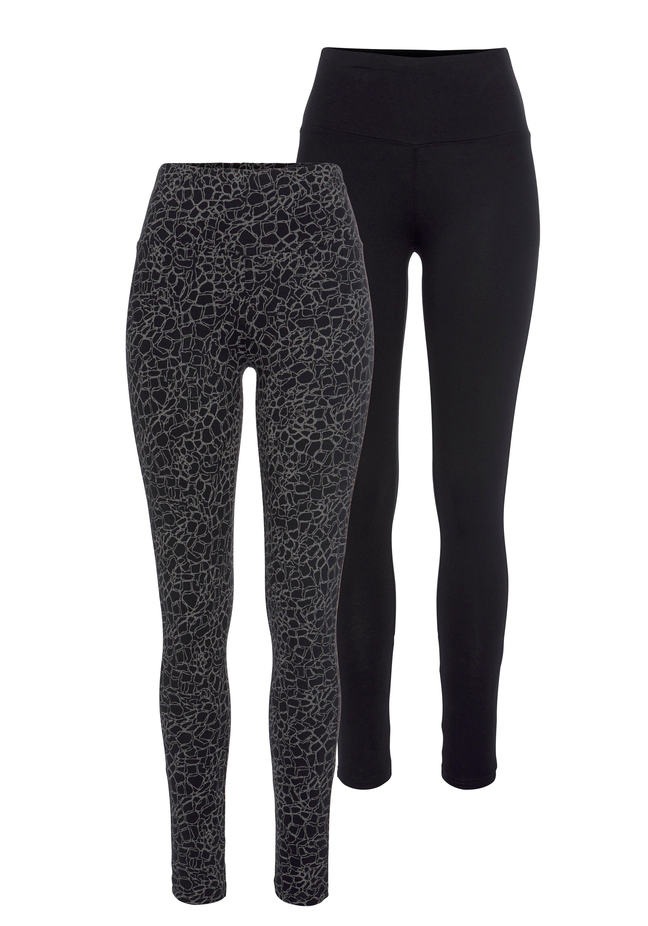 H.I.S Leggings (2er-Pack) in bedruckt und uni