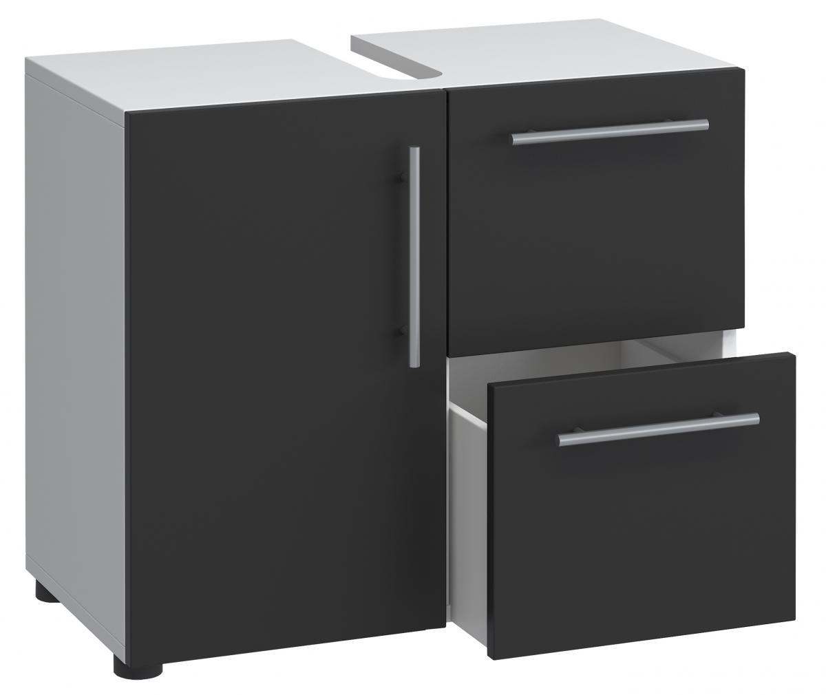 VCM Badunterschrank Flandu Schwarz