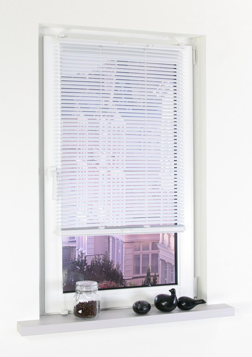 Bella Casa Klemmfix Jalousie verspannt aus Aluminium, 90 x 130 cm (Breite x Höhe), weiß