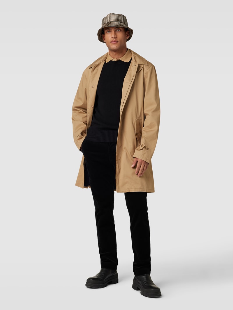 Mantel mit Umlegekragen Modell 'WALKING' in sand