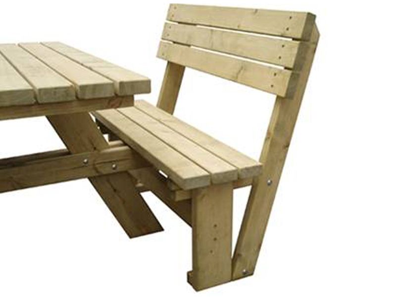 MaximaVida Picknicktisch Tallinn 140 cm mit 2 Rückenlehnen