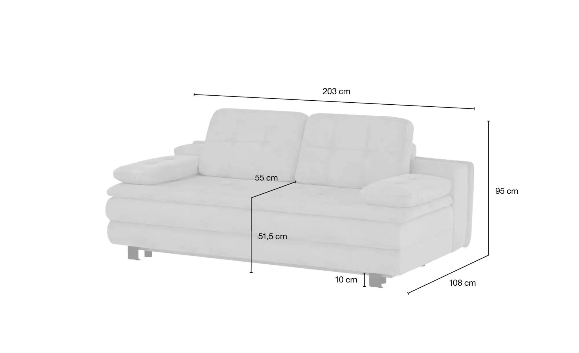 Twist Schlafsofa aus Mikrofaser Fox