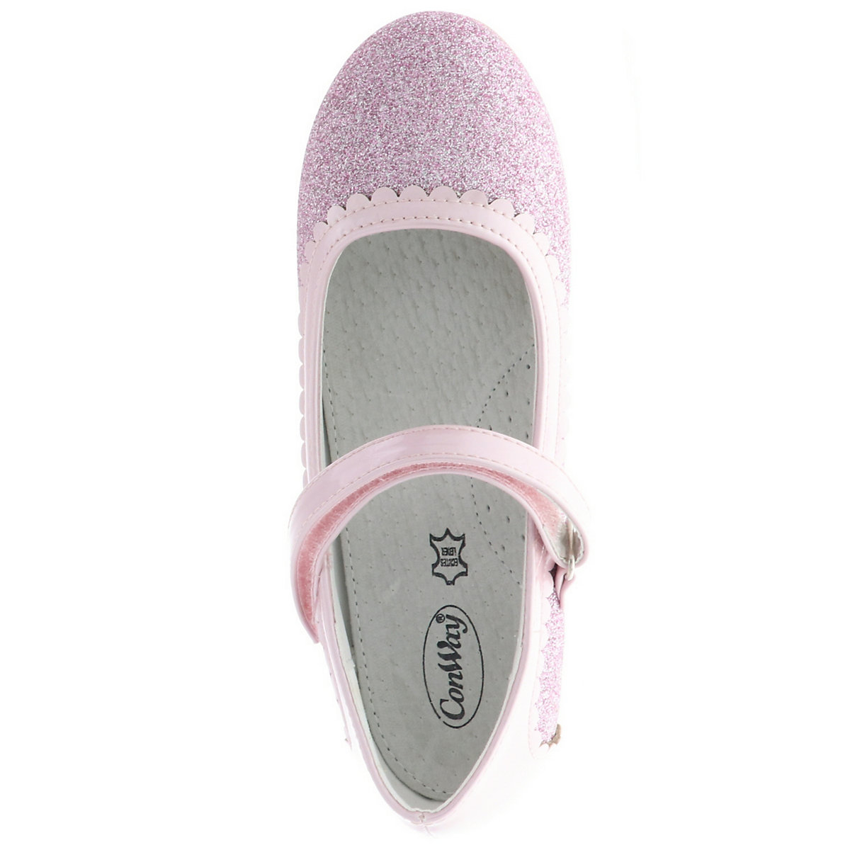 Kinder Mädchen Ballerinas Glitzer Blockabsatz lila/pink/rosa