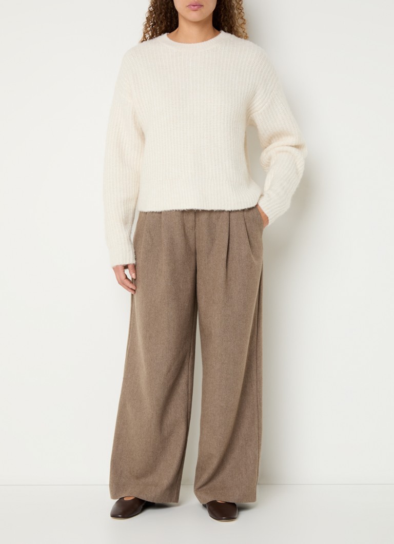 MSCH Copenhagen Peggy coarse knit sweater with button detail