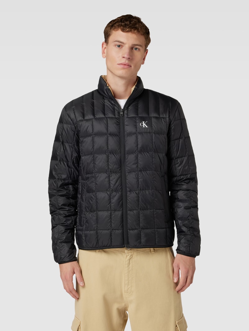 Steppjacke mit Stehkragen in black