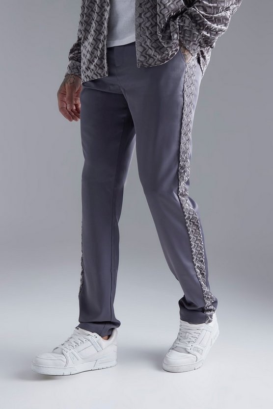 Velour-Hose mit geradem Bein