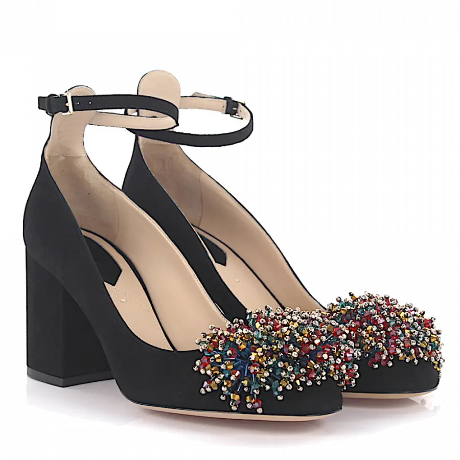 Elie Saab - Pumps Schmuckstein schwarz - schwarz