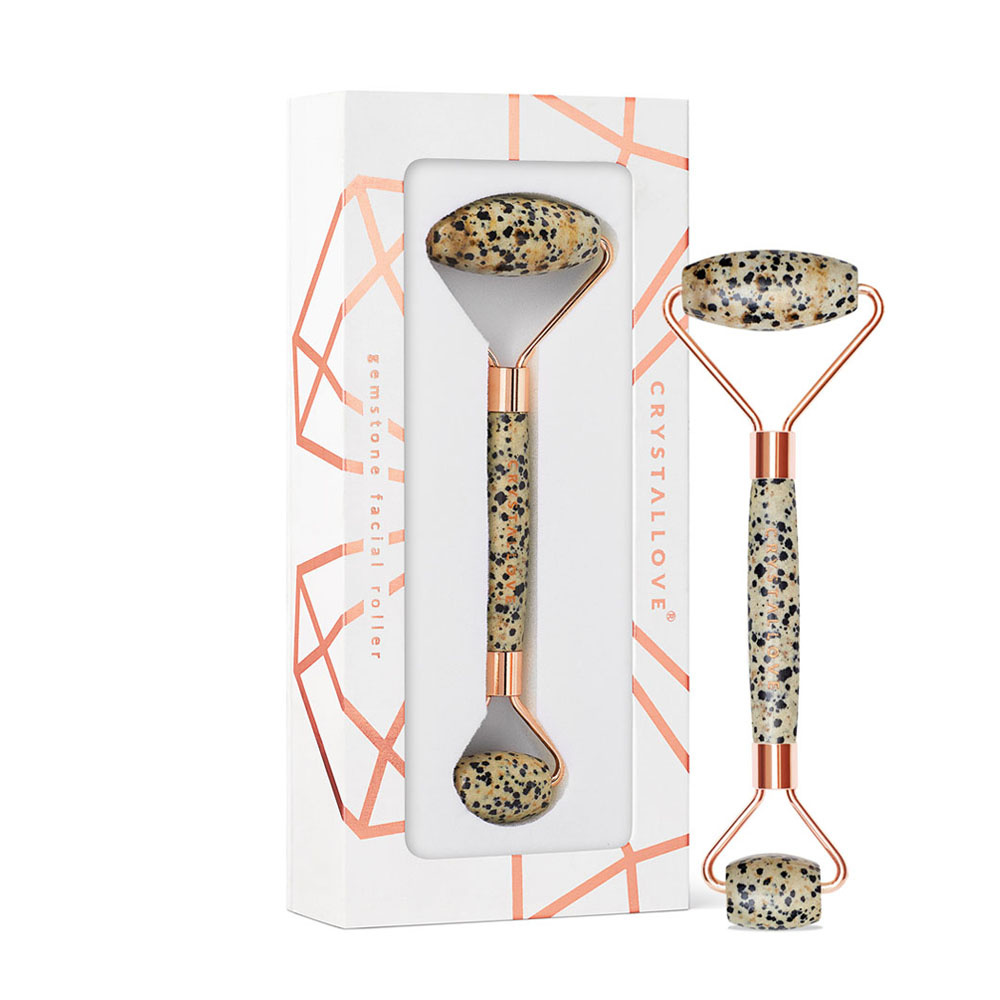 crystallove CRYSTALLOVE Dalmatian jasper roller Roller pour massage du visage